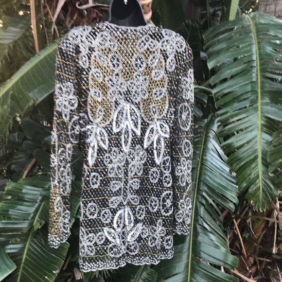 Vintage sheer exquisitely beaded jacket - Picture 5 of 16